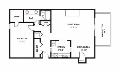 One Bed One Bath 1035 Square Feet at The Bridges at Foxridge, Mission, KS, Kansas, 66202